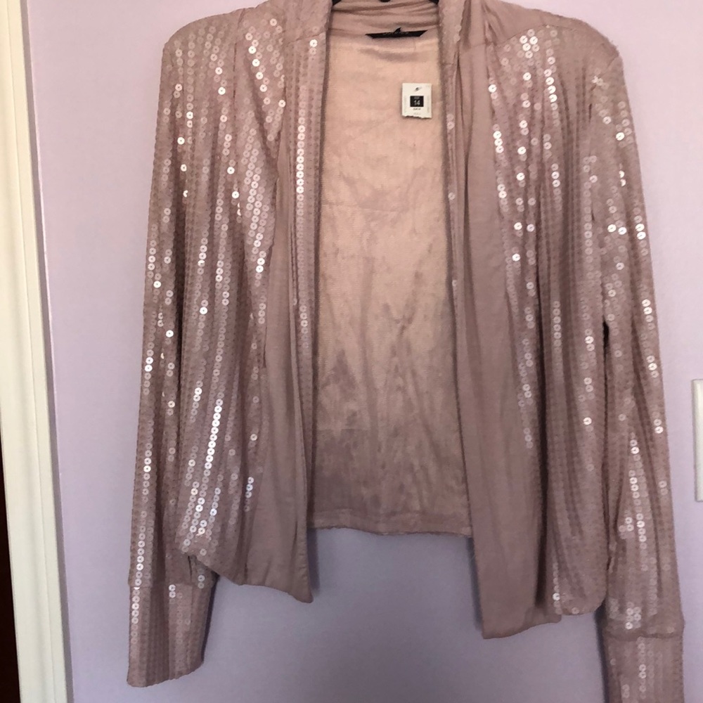 Sequins cardigan pink